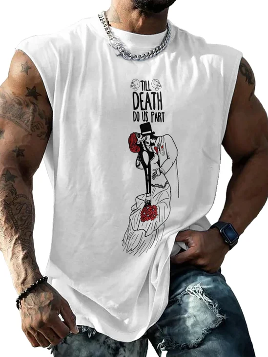 Hardaddy X Artist Stephen Wade Mens Crewneck Tank Tops Skull Beach Sleeveless Shirt