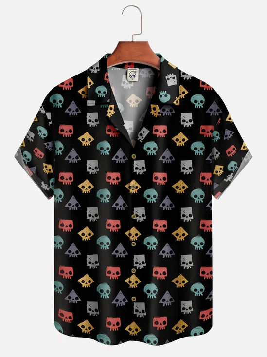 Hardaddy X Artist Walmazan Moisture-wicking Skull Aloha Shirt
