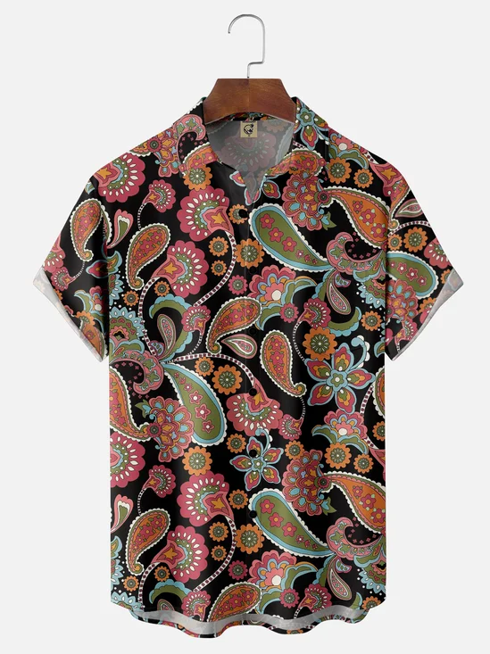 Hardaddy X Artist Ana Cristina Ruiz Leon Paisley Floral Chest Pocket Hawaiian Shirt
