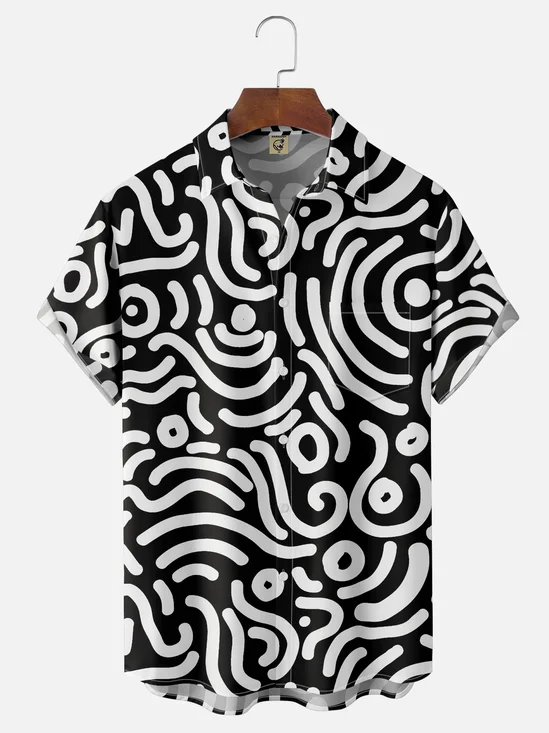 Hardaddy X Artist Ana Cristina Ruiz Leon Geomatric Chest Pocket Hawaiian Shirt