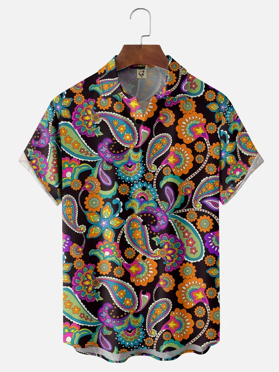 Hardaddy X Artist Ana Cristina Ruiz Leon Paisley Floral Chest Pocket Hawaiian Shirt