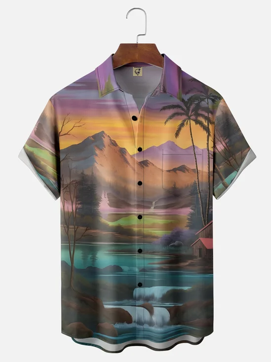Moisture-wicking Landscape Chest Pocket Casual Shirt