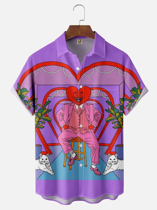 Hardaddy X Artist Janet Johnson Moisture Wicking Abstract Art Chest Pocket Hawaiian Shirt