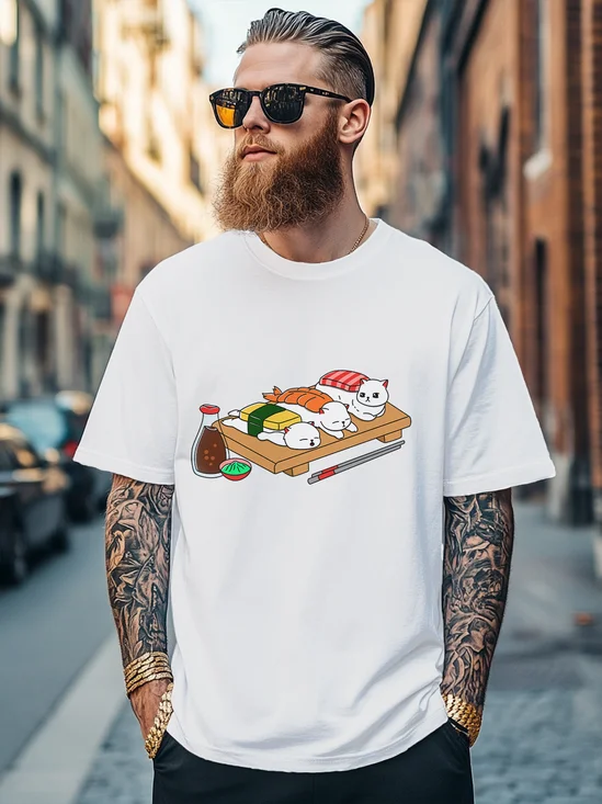 Hardaddy x Kimprut Imut Men's Japanese Sushi Art Fitted T-shirts