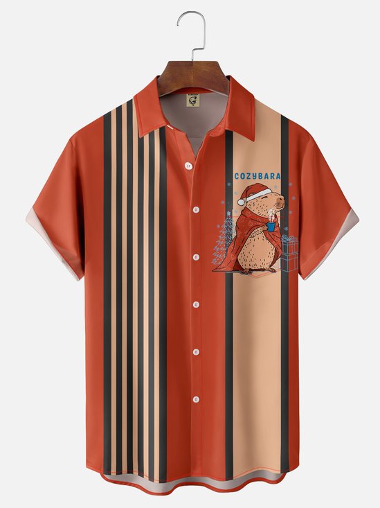 Hardaddy x Kimprut Imut Moisture Wicking Capi Bala Word Lettering Chest Pocket Hawaiian Shirt