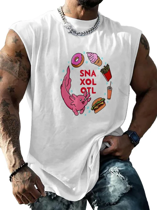 Hardaddy X Artist Kimprut Imut Mens Crewneck Tank Tops Sushi Beach Sleeveless Shirt