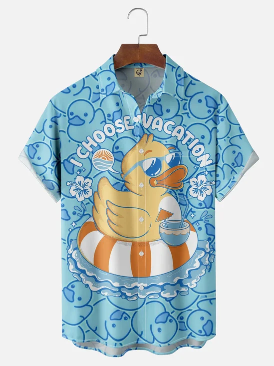 Hardaddy x Contatoeoli Studio Moisture Wicking Duck Chest Pocket Hawaiian Shirt