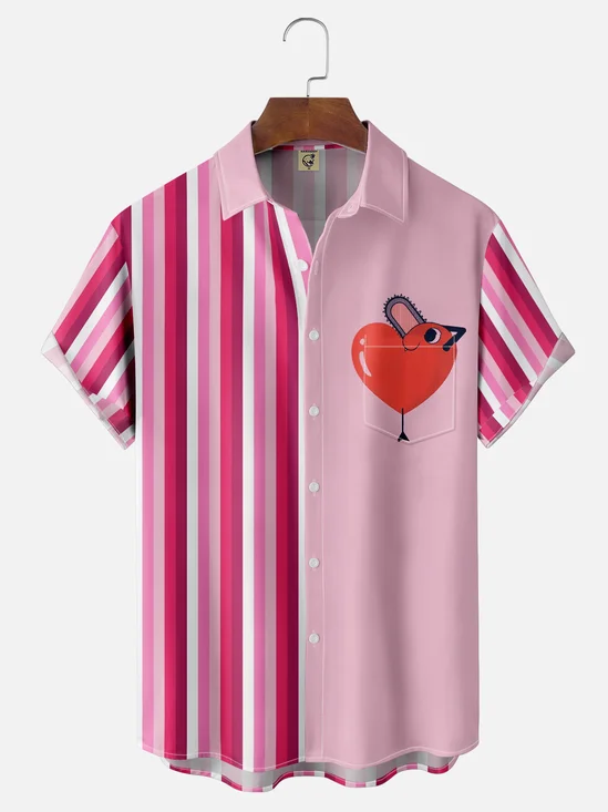 Hardaddy X Contatoeoli Studio Moisture Wicking Heart Chest Pocket Hawaiian Shirt