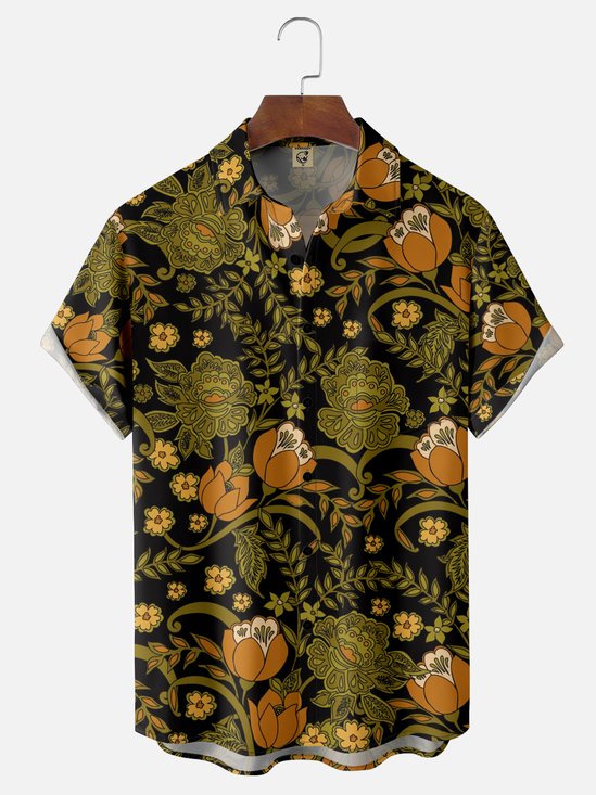 Hardaddy X Ana Cristina Ruiz Leon Ethnic Floral Chest Pocket Hawaiian Shirt