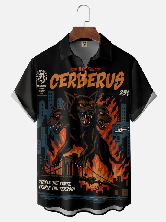 Hardaddy X Contatoeoli Studio Moisture-wicking Triple Teeth Chest Pocket Hawaiian Shirt