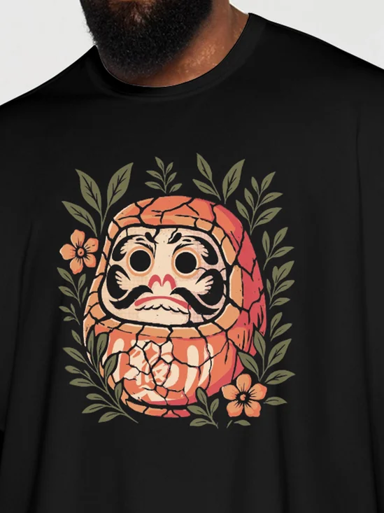 Hardaddy X Contatoeoli Studio Mens Japanese Fortune Ornaments Short Sleeve T-shirt Graphic Tee