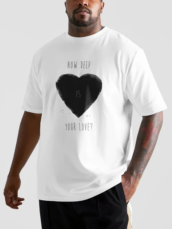 Hardaddy X Balazs Solti Men's Heart Short Sleeve T-shirt Graphic Tee