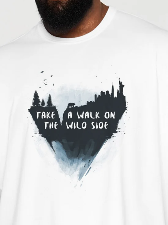 Hardaddy X Balazs Solti Mountain Landscape Cat Short Sleeve T-shirt Graphic Tee