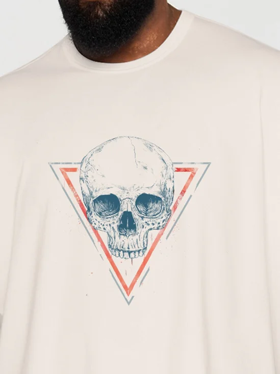 Hardaddy X Balazs Solti Men's Skull Short Sleeve T-shirt Graphic Tee