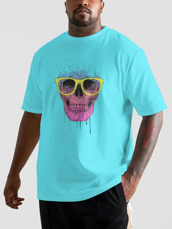 Hardaddy X Balazs Solti Men's Skull Short Sleeve T-shirt Graphic Tee