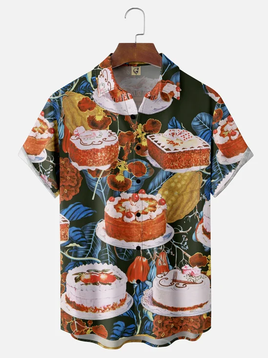 Hardaddy x Emmar Studio Moisture Wicking Vintage Floral Chest Pocket Hawaiian Shirt