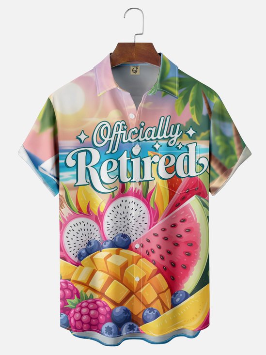 Moisture-wicking Official Retired Fruits Chest Pocket Casual Shirt