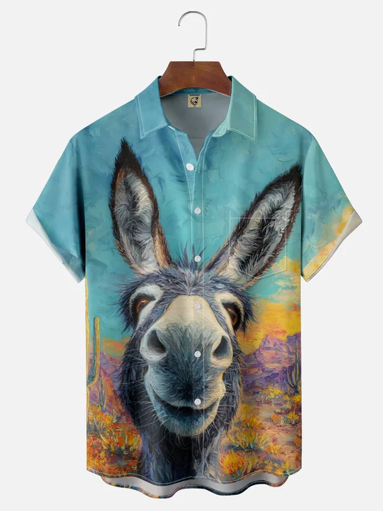 Moisture-wicking Donkey Chest Pocket Casual Shirt