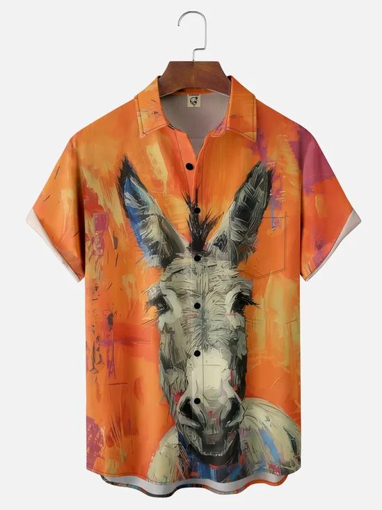 Moisture-wicking Donkey Chest Pocket Casual Shirt
