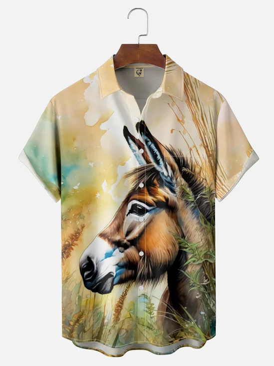 Moisture-wicking Donkey Chest Pocket Casual Shirt