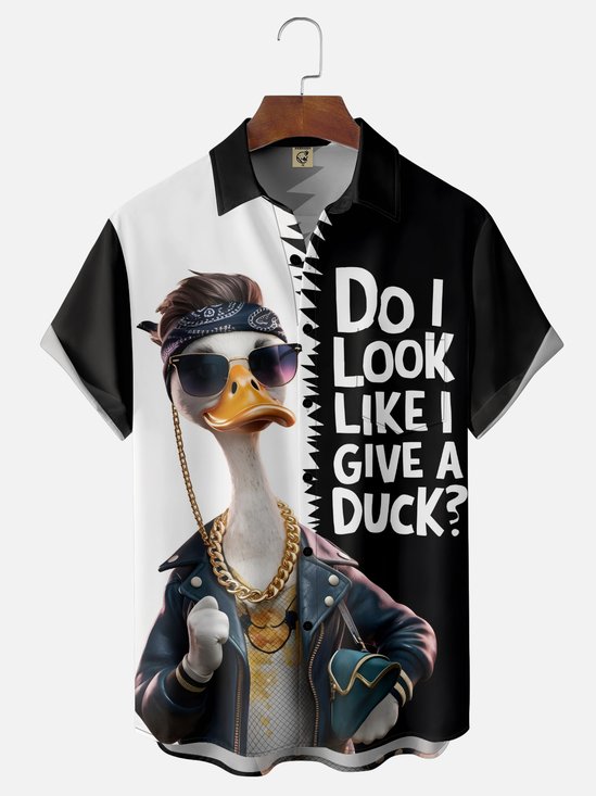 Moisture-wicking Do I Look Like I Give A Duck Chest Pocket Casual Shirt