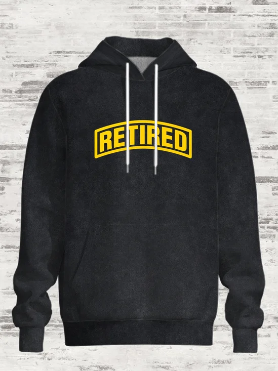 Vintage Retirement Casual Hoodie Sweatshirt