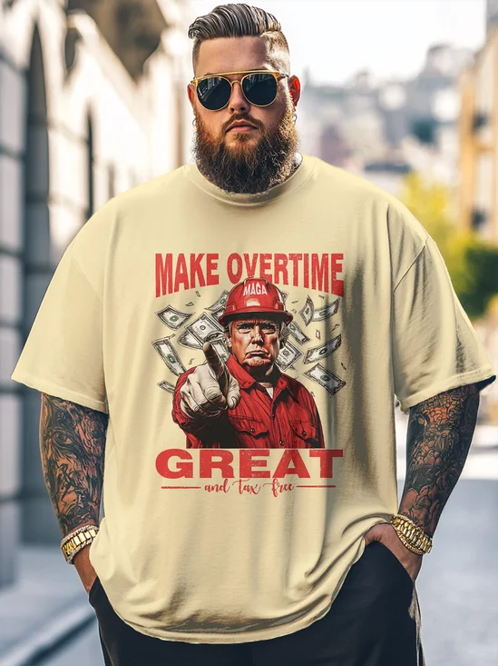 Big Size Men's Trump "Big and Beautiful" Loose T-shirt