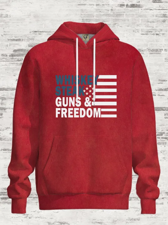 Hardaddy X Mikekoubou Whiskey Steak Guns & Freedom Casual Hoodie Sweatshirt