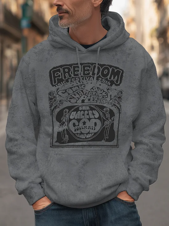 Slogan Graphic Hoodie Sweatshirt