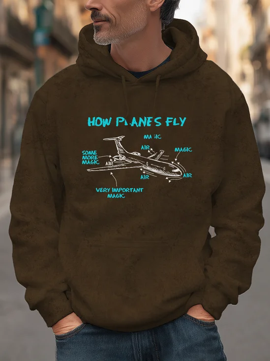 Airplane Model Text Analysis Hoodie Sweatshirt