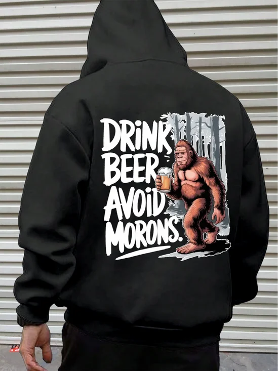 Beer Bigfoot Casual Hoodie Sweatshirt