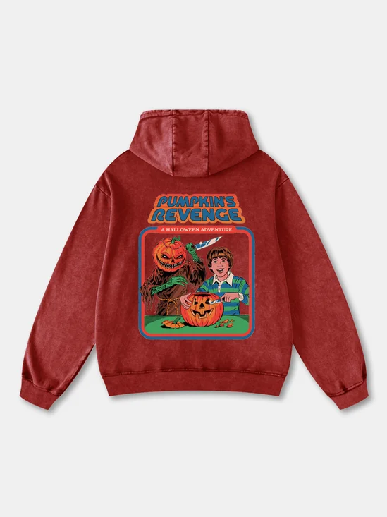 Vintage Distressed Halloween Pumpkin Character Poster Hoodie Sweatshirt