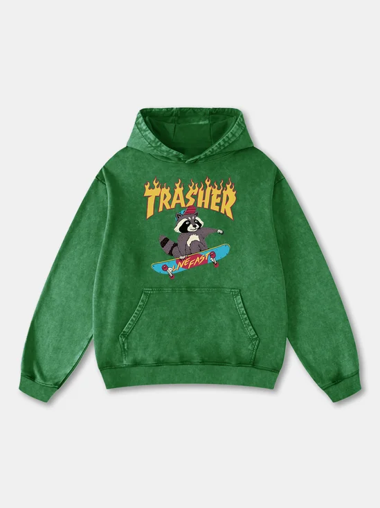 Skateboard Raccoon Hoodie Sweatshirt