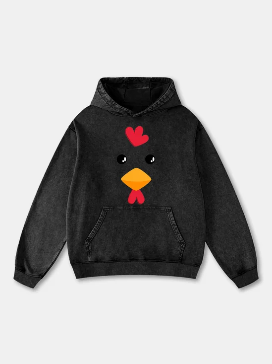 Funny Cartoon Chicken Hoodie Sweatshirt