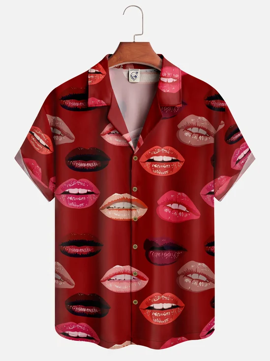 Hardaddy X Anna Lynne Moisture-wicking Lips Hawaiian Shirt