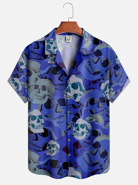 Hardaddy X Anna Lynne Moisture-wicking Skull Resort Shirt