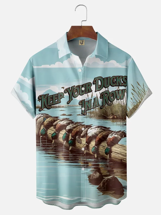 Moisture Wicking Dayan Chest Pocket Hawaiian Shirt
