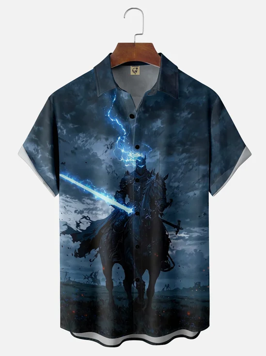Moisture-wicking PC Game Chest Pocket Casual Shirt
