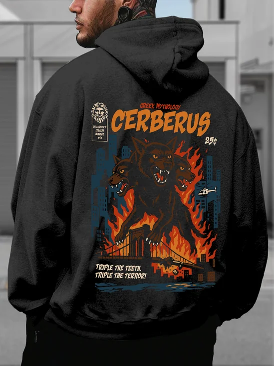 Hardaddy X Contatoeoli Studio Hell Three-Headed Dog Casual Hoodie Sweatshirt