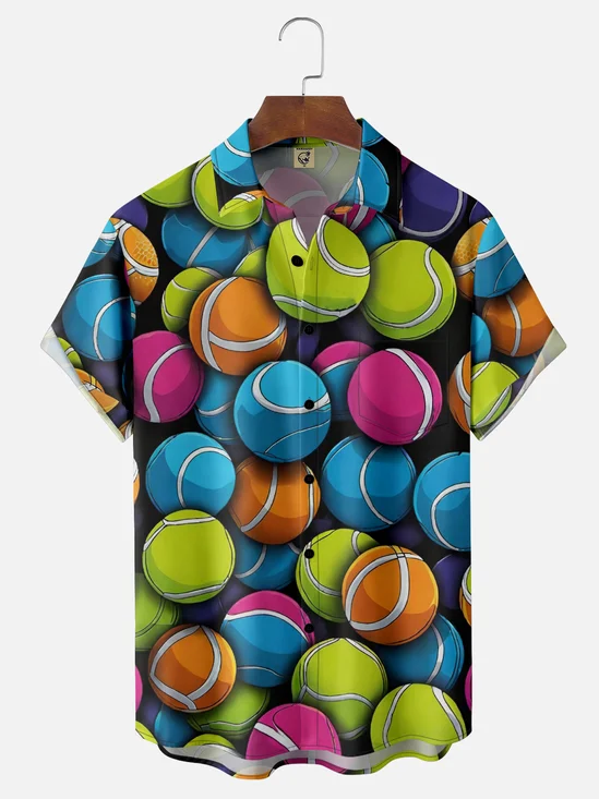 Moisture-wicking Tennis Chest Pocket Casual Shirt