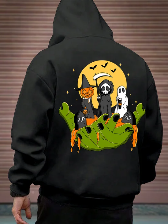 Hardaddy X Kimprut Imut Halloween Ghost Skull Pumpkin Hoodie Sweatshirt