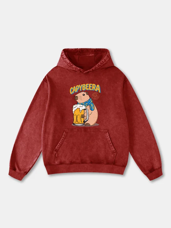 Hardaddy x Kimprut Imut Capybara Beer Hoodie Sweatshirt