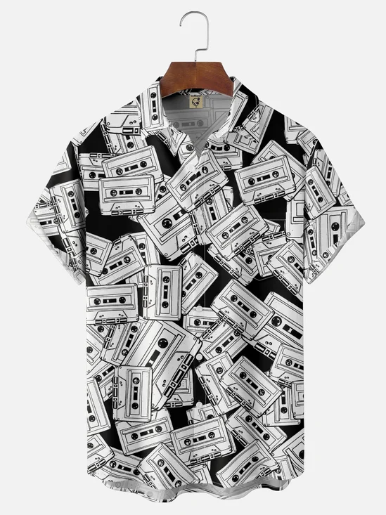 Hardaddy X Valentina Bjekovic Moisture-wicking Music Tape Chest Pocket Casual Shirt