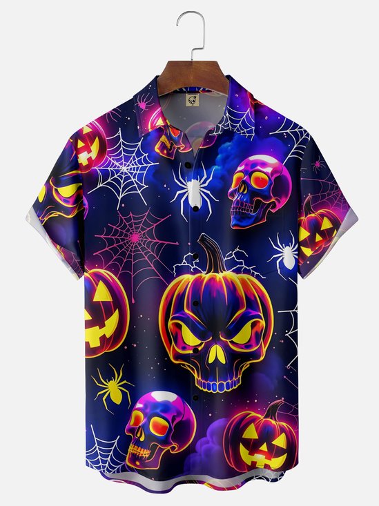 Moisture-wicking Halloween Chest Pocket Holiday Shirt