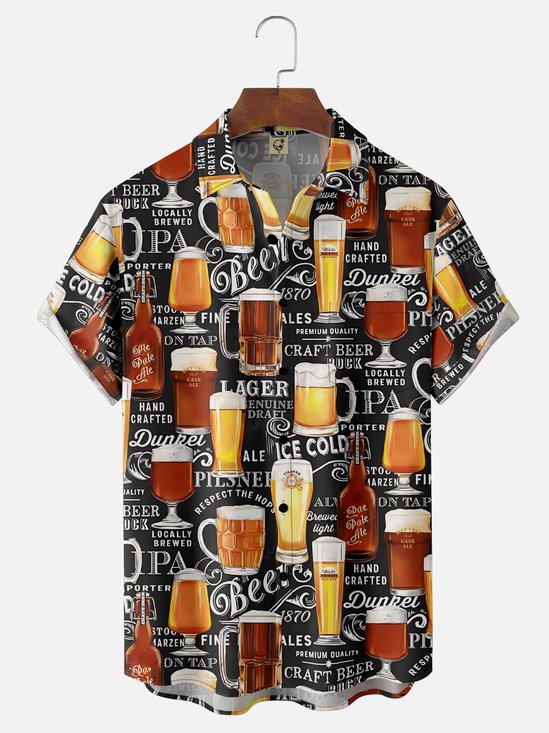 Moisture Wicking Oktoberfest Chest Pocket Hawaiian Shirt