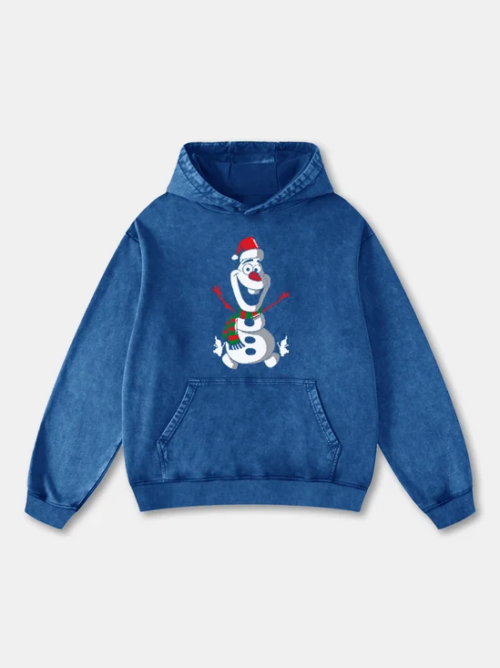 Hardaddy x Eduely Christmas Snowman Elk Snowflakes Hoodie Sweatshirt