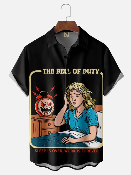 Hardaddy X Kimprut Imut Moisture-wicking Cartoon Chest Pocket Casual Shirt