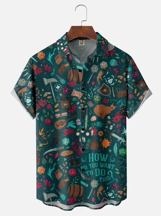 Moisture-wicking How Do You Want To Do This Board Game Chest Pocket Casual Shirt