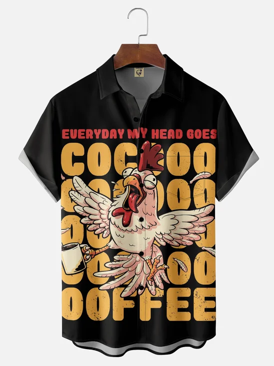 Hardaddy X Eduely Moisture-wicking Chicken Chest Pocket Casual Shirt