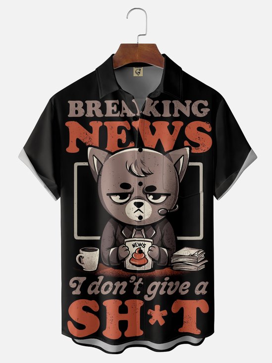 Hardaddy X Eduely Moisture-wicking I Dont Give A Sh t Chest Pocket Holiday Shirt